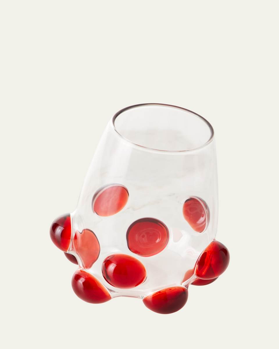 Bubble Wine Glass, Red